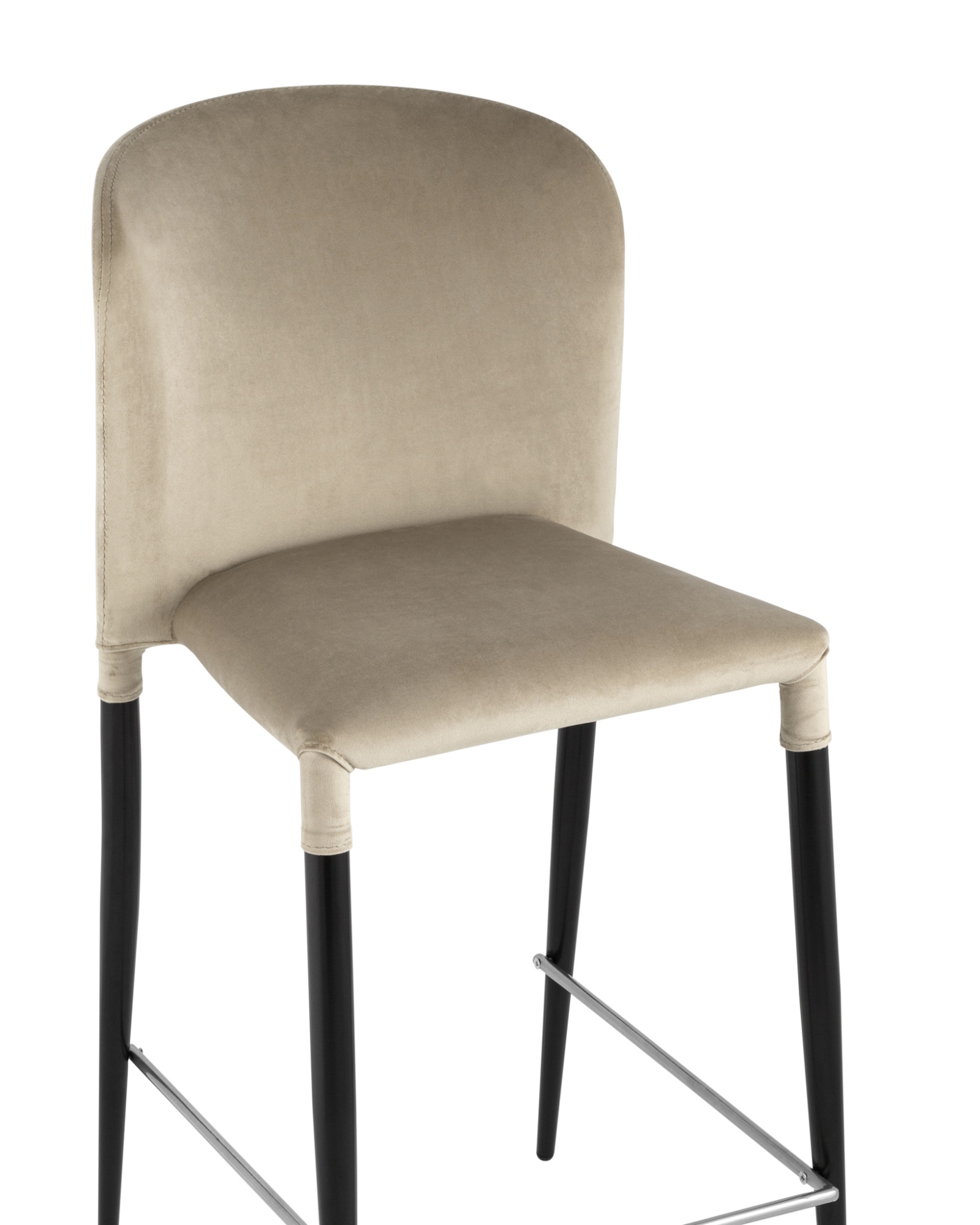 Стул полубарный Лори велюр бежевый Stool Group