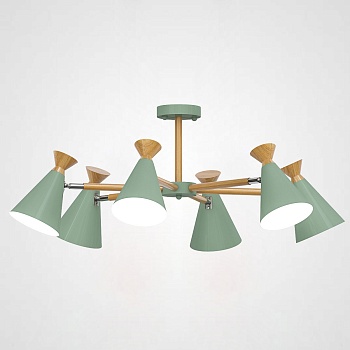 Люстра на штанге OLA D76.5 Green by ImperiumLoft
