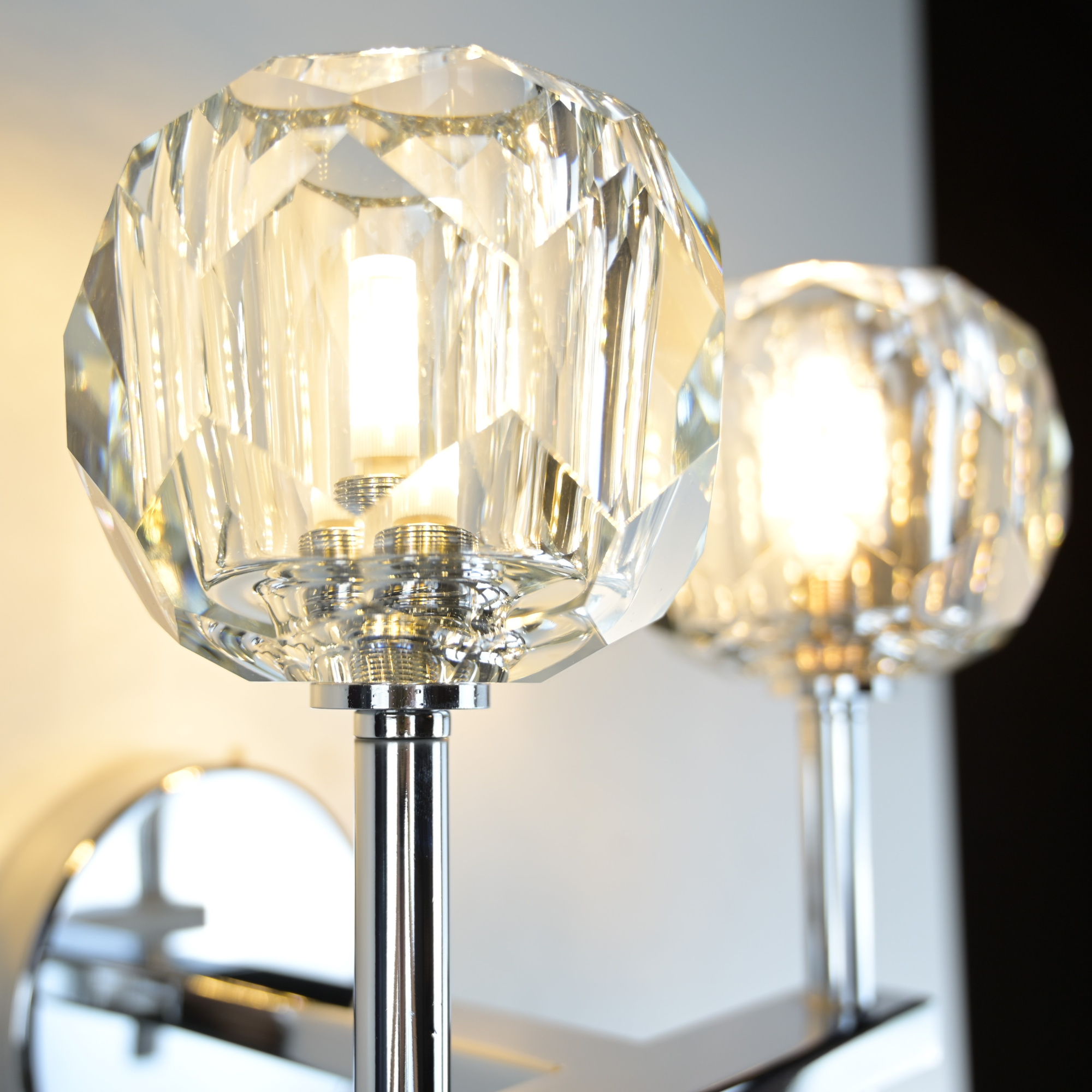 Бра Rh Boule De Cristal Double Sconce Chrome By Imperiumloft