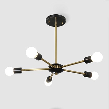 Люстра на штанге SPUTNIK D55 Gold/Black base by ImperiumLoft