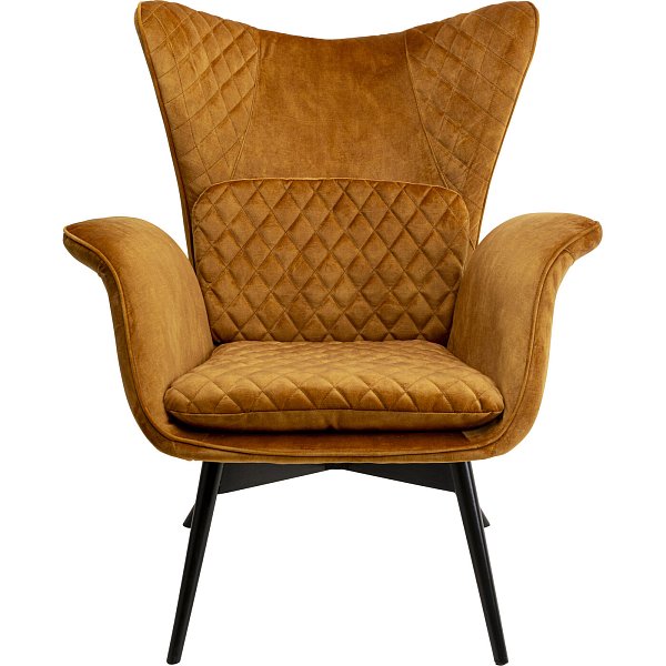 Кресло Tudor Velvet Gold Brown KARE 70737