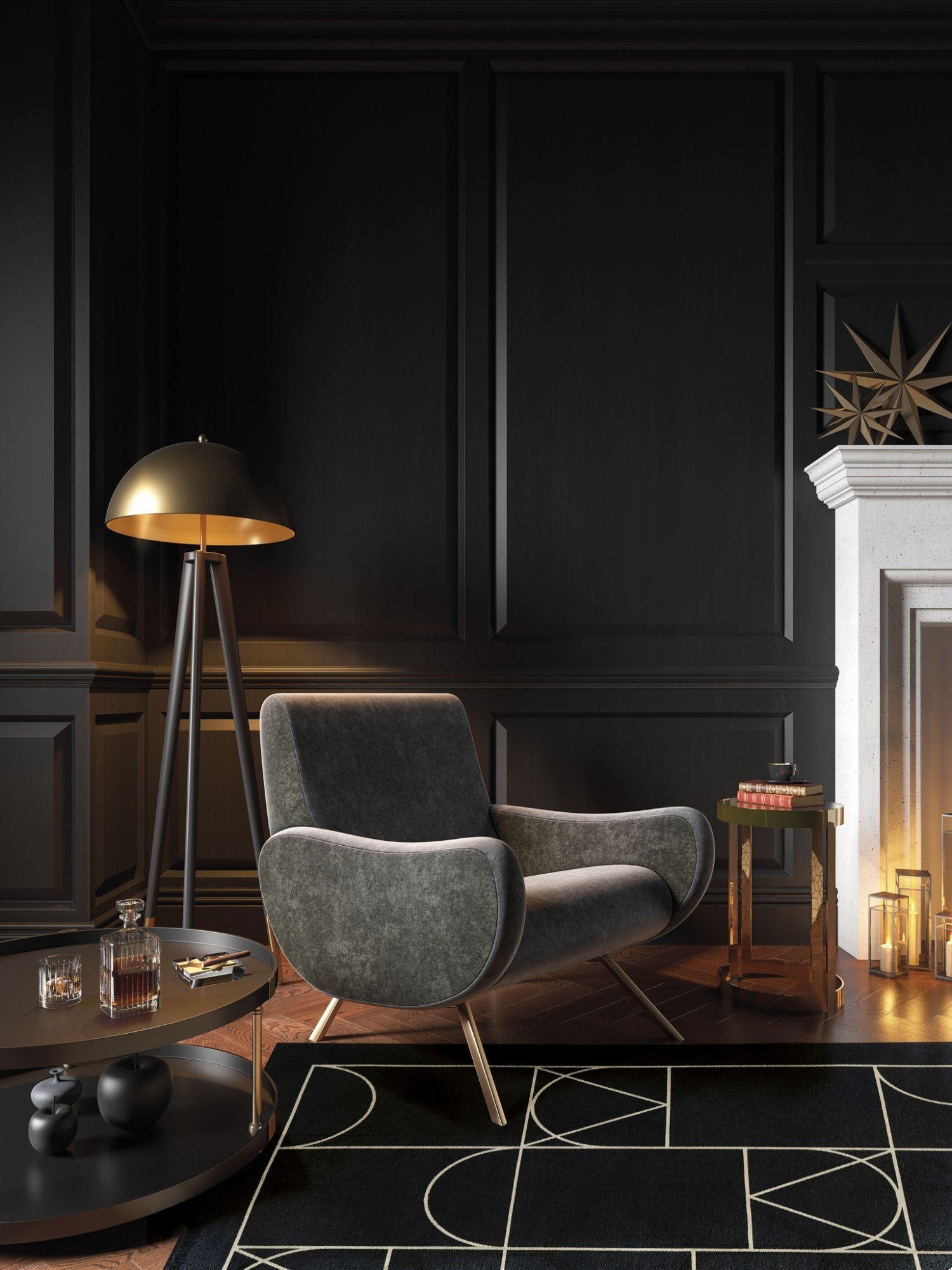 Ковер Carpet Decor SIGNET Black C1280