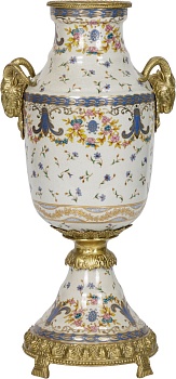 Ваза с козерогами Glasar J722EC/HX1051