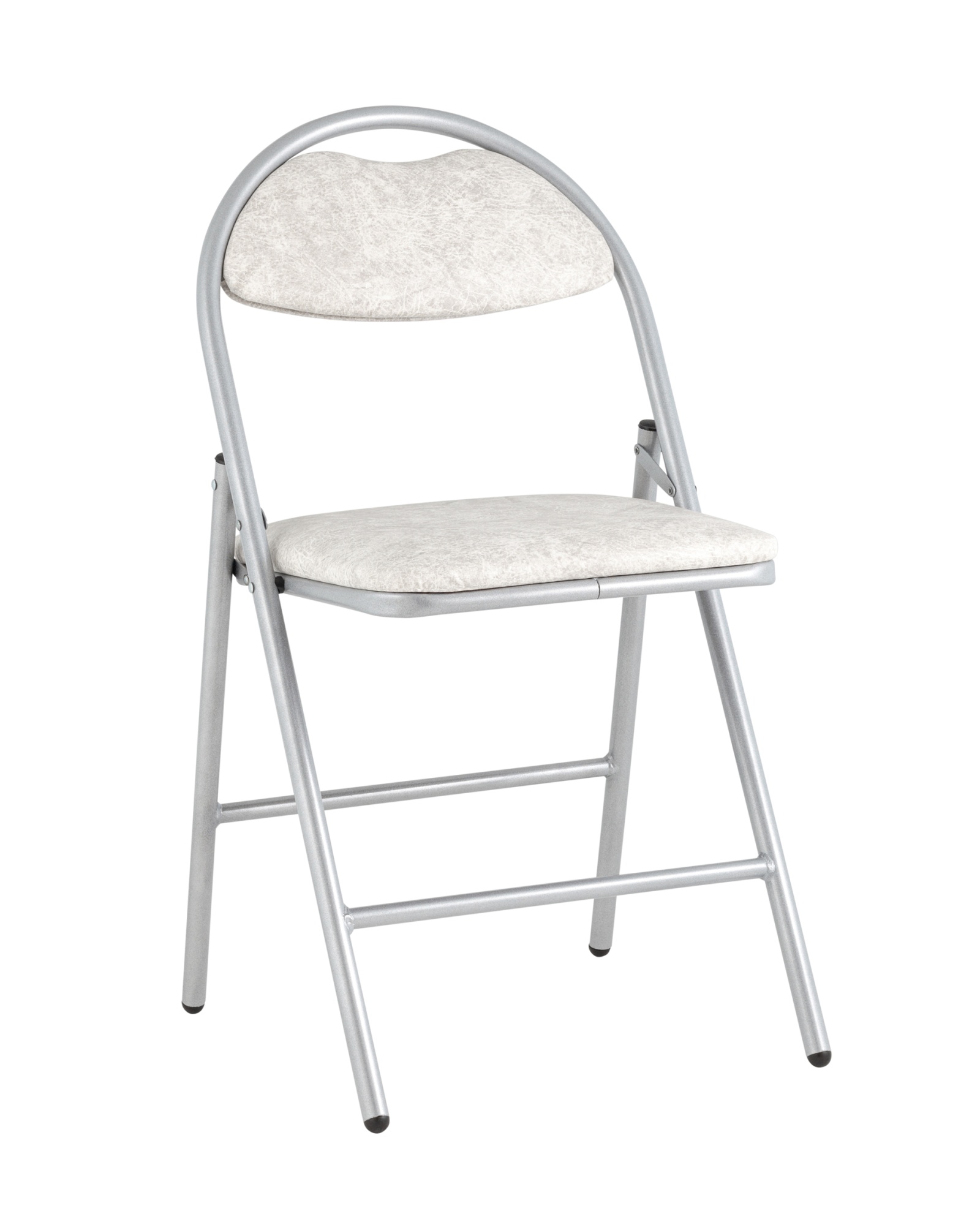 Стул складной Hagen экокожа белый мрамор каркас металлик Stool Group