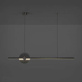 Реечный, рядный светильник ZVI L140 Black by ImperiumLoft