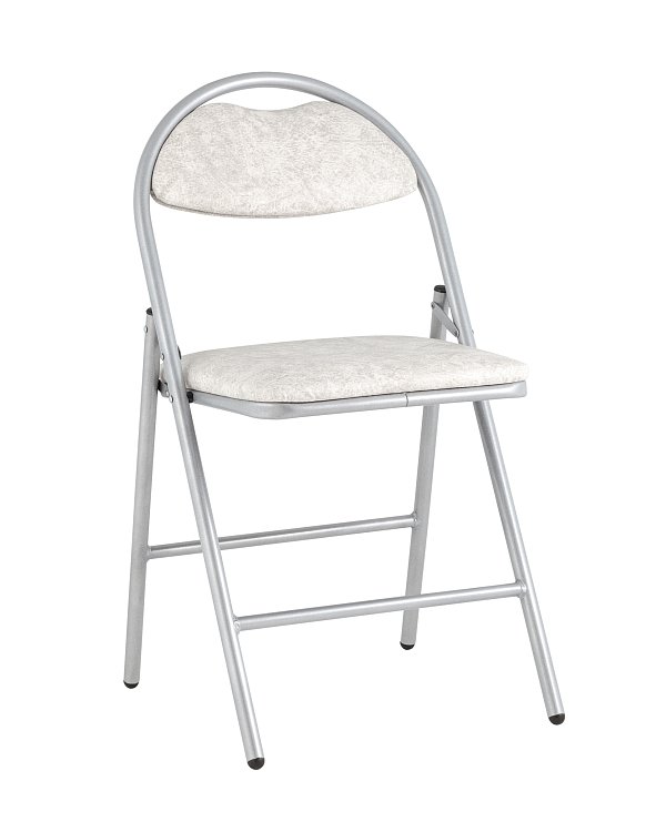 Стул складной Hagen экокожа белый мрамор каркас металлик Stool Group