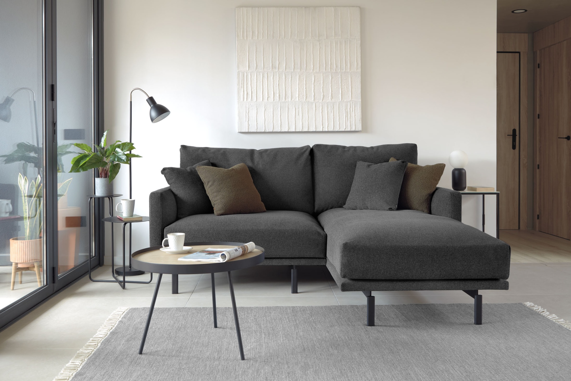 Картина Basilisa в серо-белом цвете 90 x 90 см La Forma (ex Julia Grup)