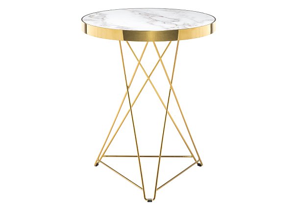 Стол деревянный Woodville Milena white / gold 11769