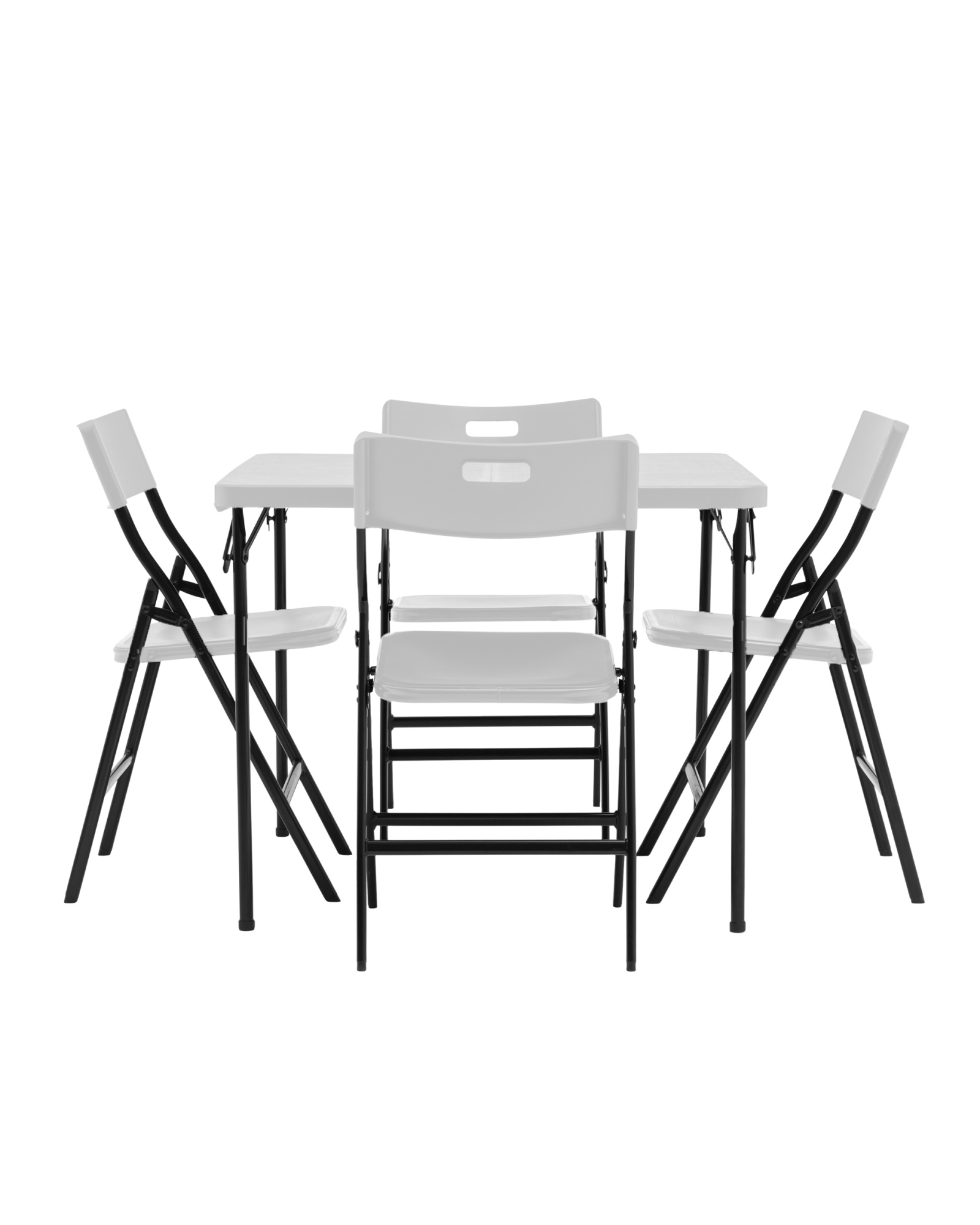 Комплект раскладного стола и стульев Кейт белый Stool Group