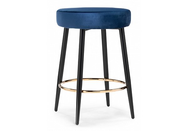 Барный стул Woodville Plato dark blue 15058