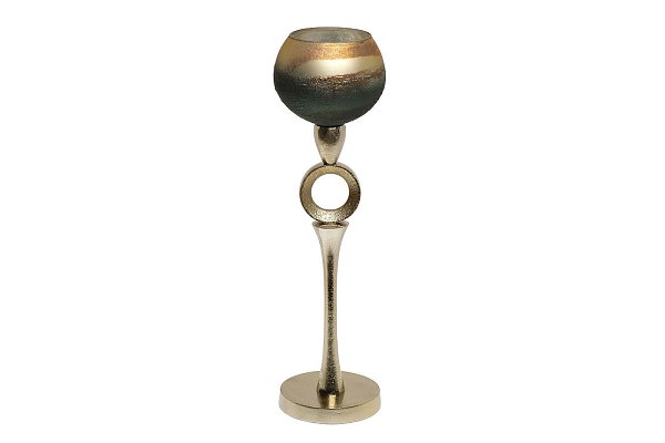 Подсвечник золотисто-зеленый Garda Decor 71PN-3182