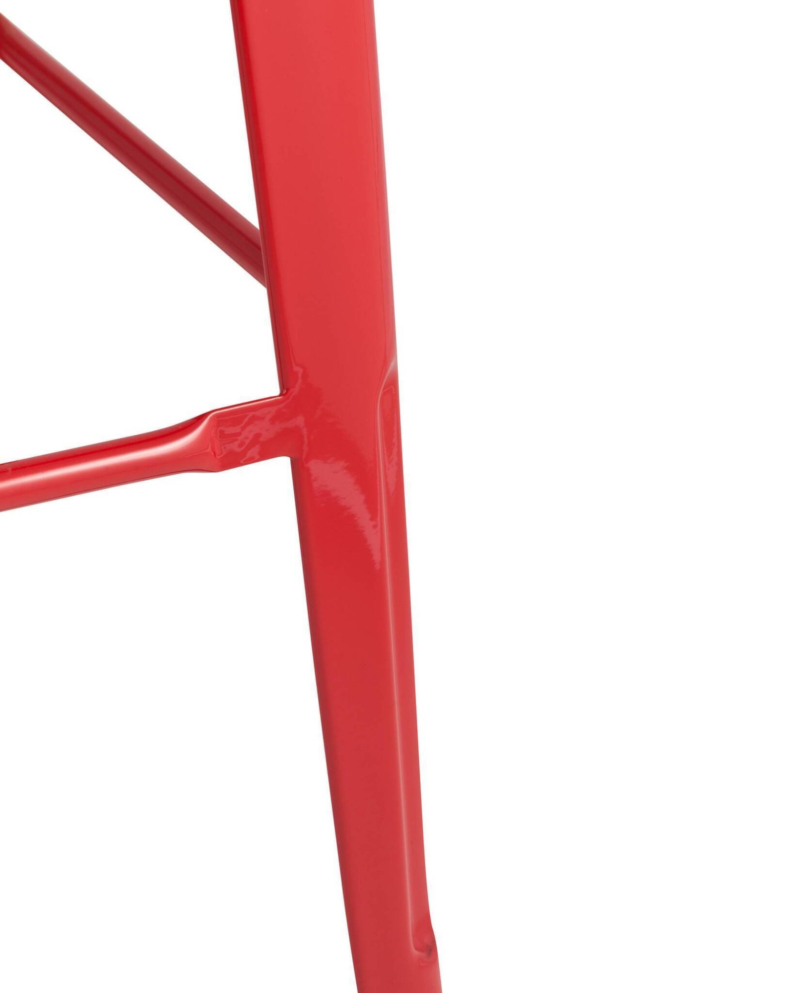 Стул барный TOLIX WOOD красный глянцевый Stool Group