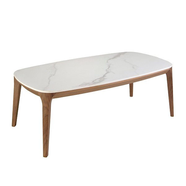 Овальный столик 2132/CT933 из керамики и ореха Angel Cerda