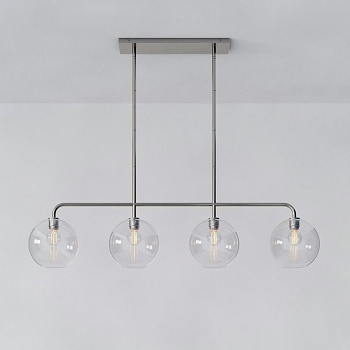 Реечный, рядный светильник CLOVE Chrome Transparent by ImperiumLoft