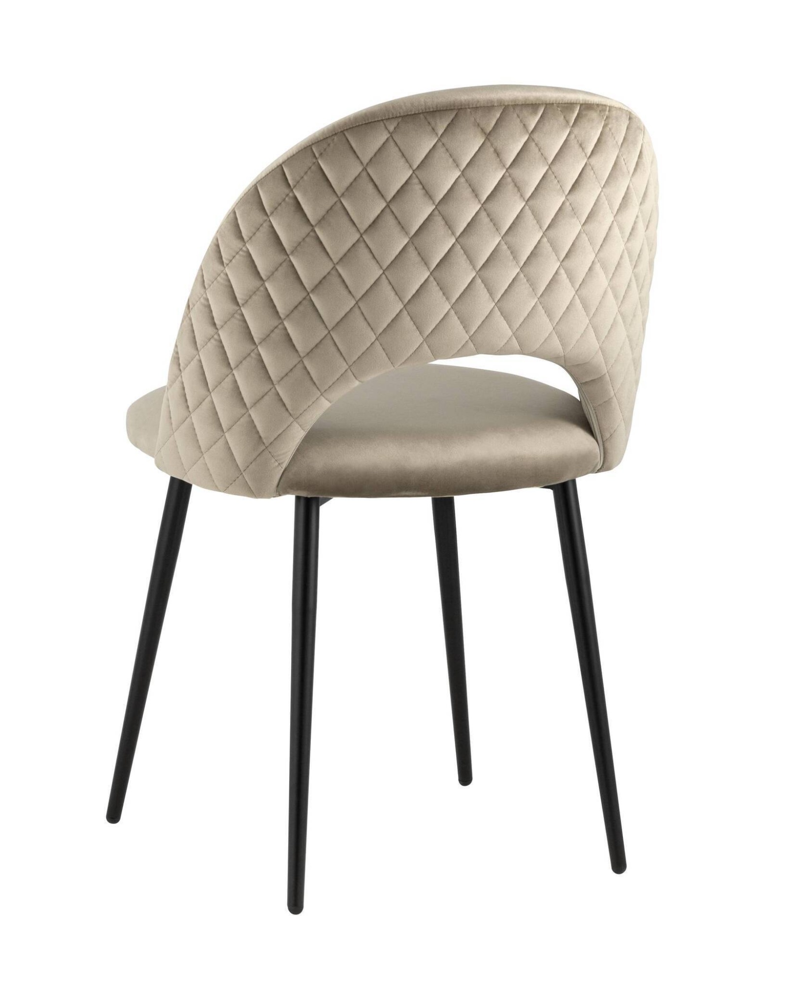 Стул Меган велюр с ромбами капучино Stool Group