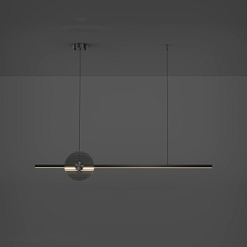 Реечный, рядный светильник ZVI L100 Black by ImperiumLoft