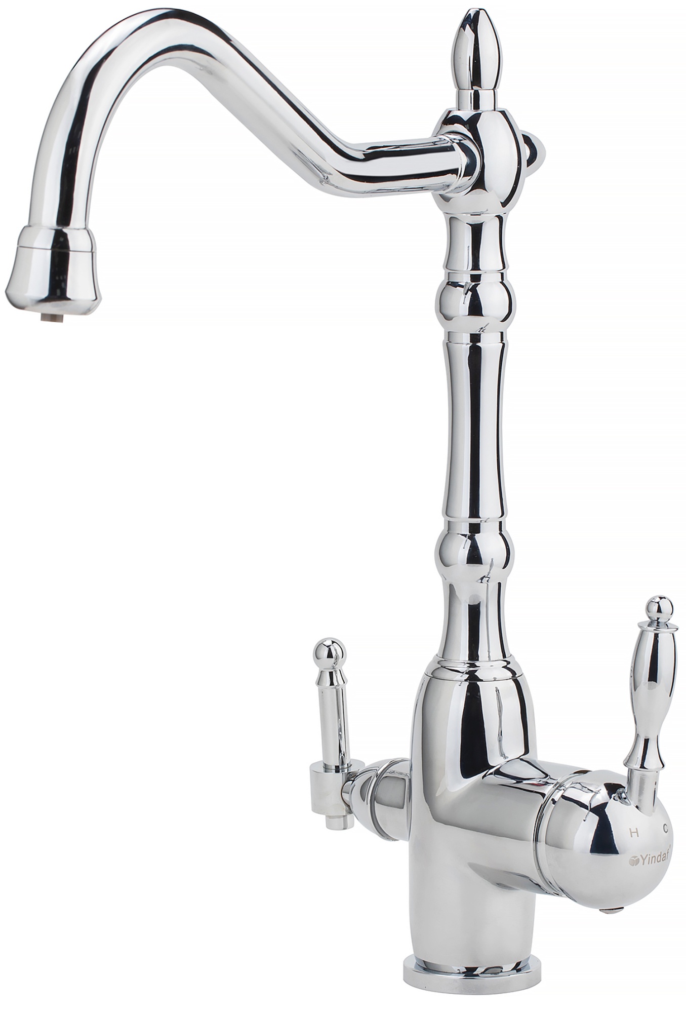 еситель для кухни с высоким изливом с подключением фильтра Glasar Y9047