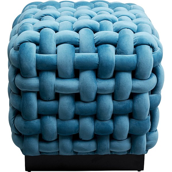 Пуф Weave Square Blue 47x47cm KARE 87998