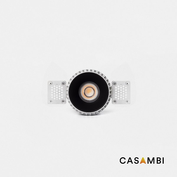 Tulipa Черный встраиваемый даунлайт без рамки 7W 36° 4000K CRI90 Casambi Faro