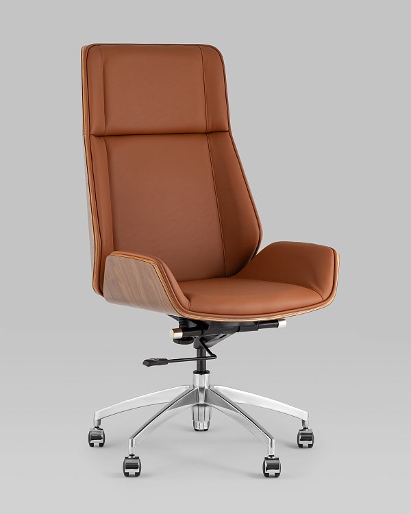Кресло руководителя TopChairs Crown SN коричневый Stool Group