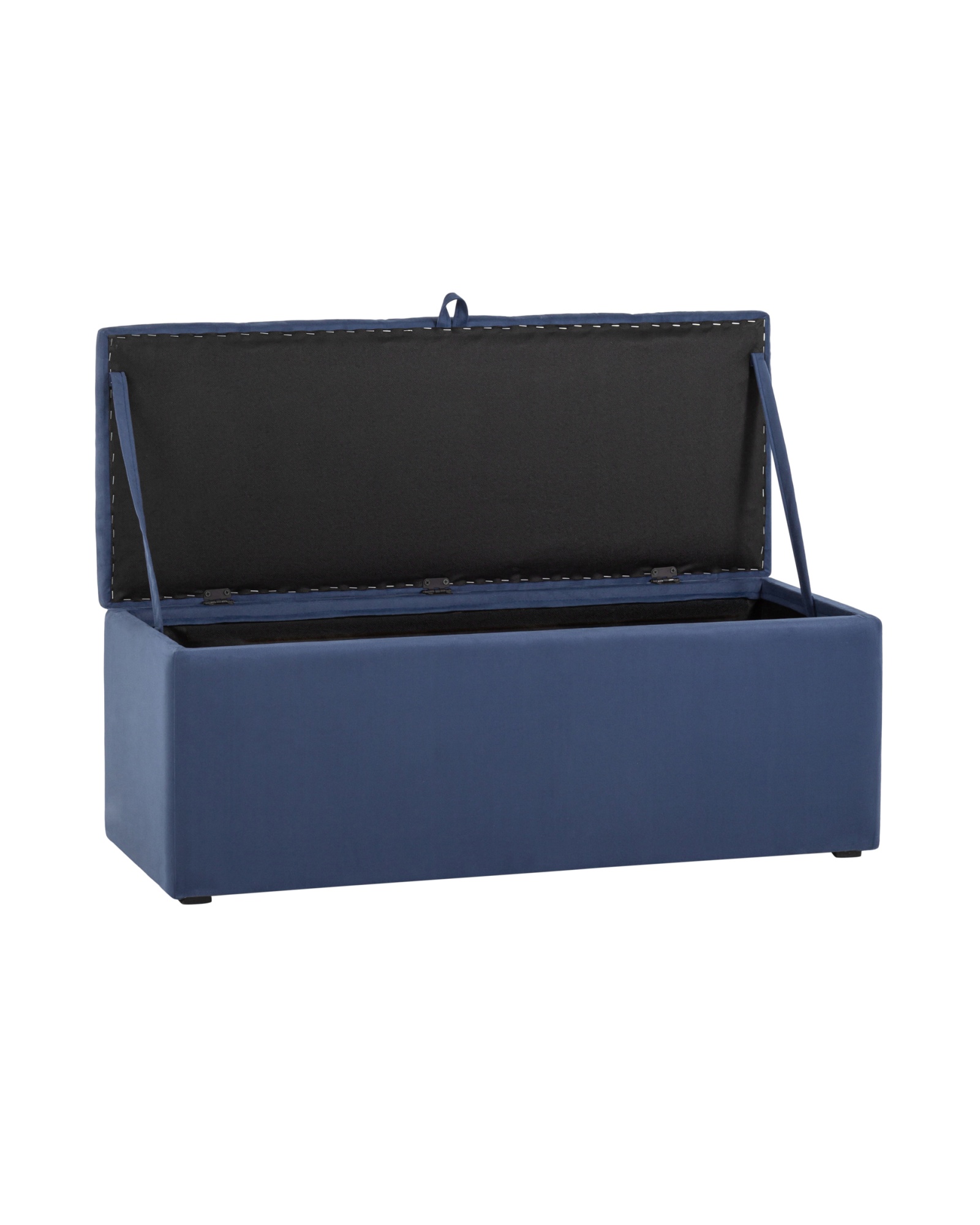 Пуф с крышкой Нильсон 2 велюр синий Stool Group