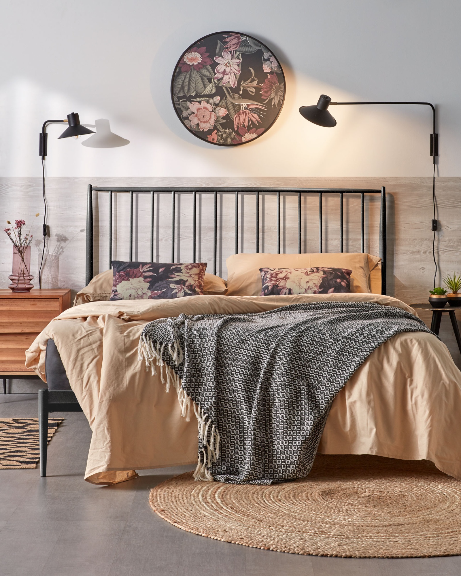 Настенный светильник Plass черный La Forma (ex Julia Grup)