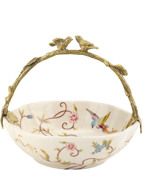 Корзинка с птичками Glasar 31G2403/HD009C/HFD2075