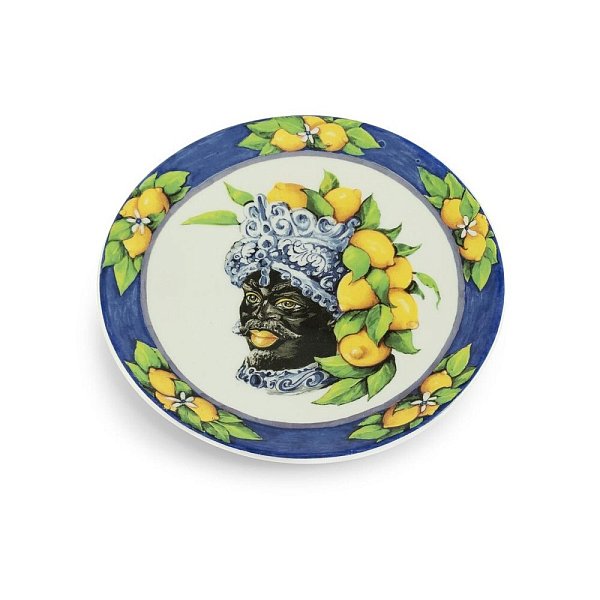 Десертная тарелка Abhika Moro Head Small blue