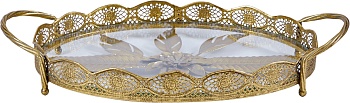 Поднос со стеклянной поверхностью Эфиопия Glasar 57-312/1