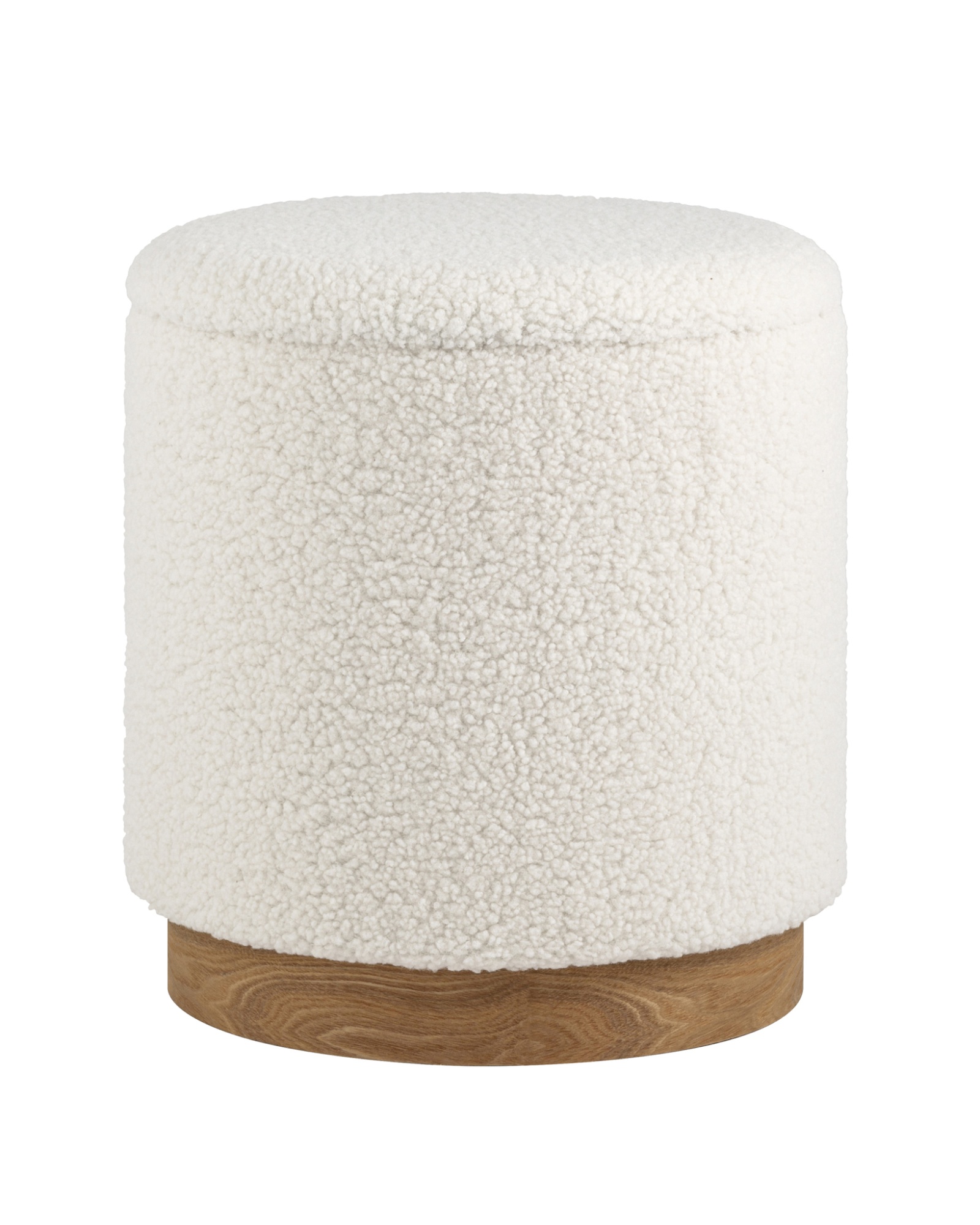 Пуф с ящиком Долли L тедди белый Stool Group