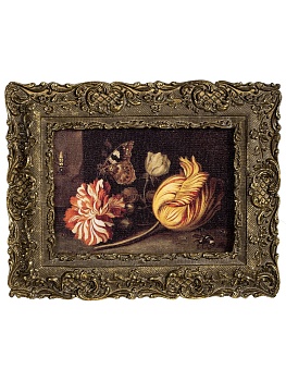 Картина в раме Цветы, масло, под старину Glasar 28-409