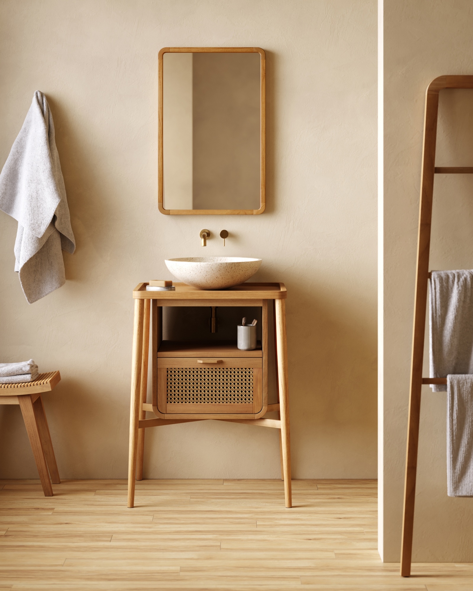 Зеркало Shamel из массива тика 45 x 70 см La Forma (ex Julia Grup)