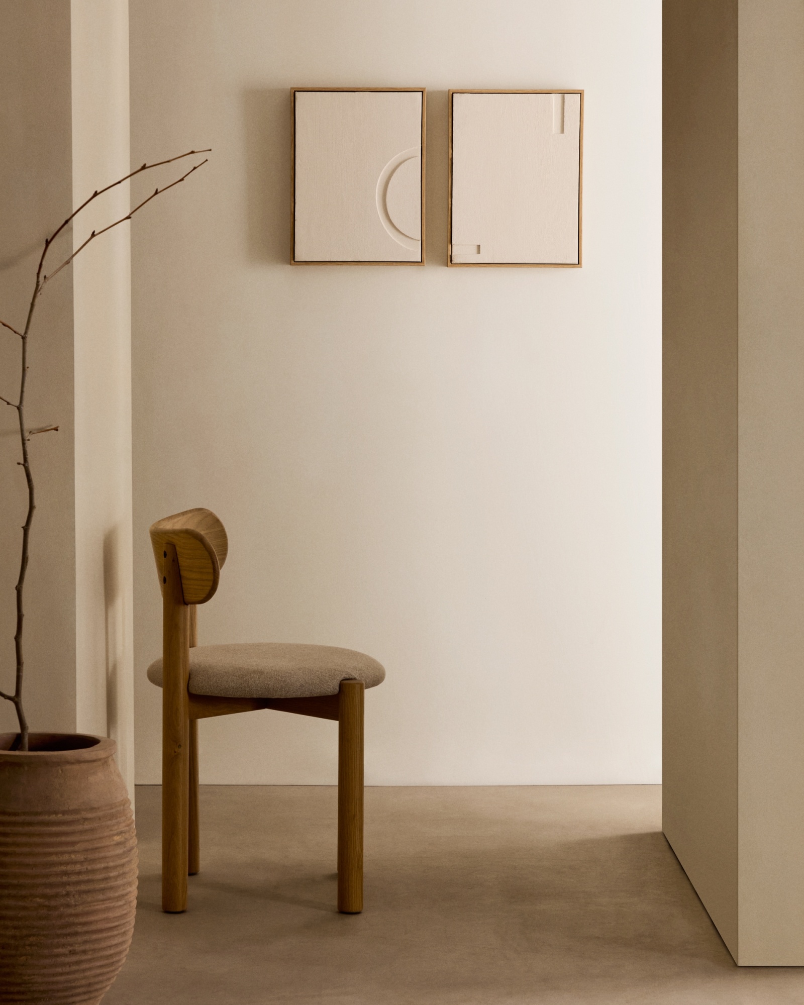 Sefri Набор из 2-х картин с рельефами белого цвета La Forma (ex Julia Grup)