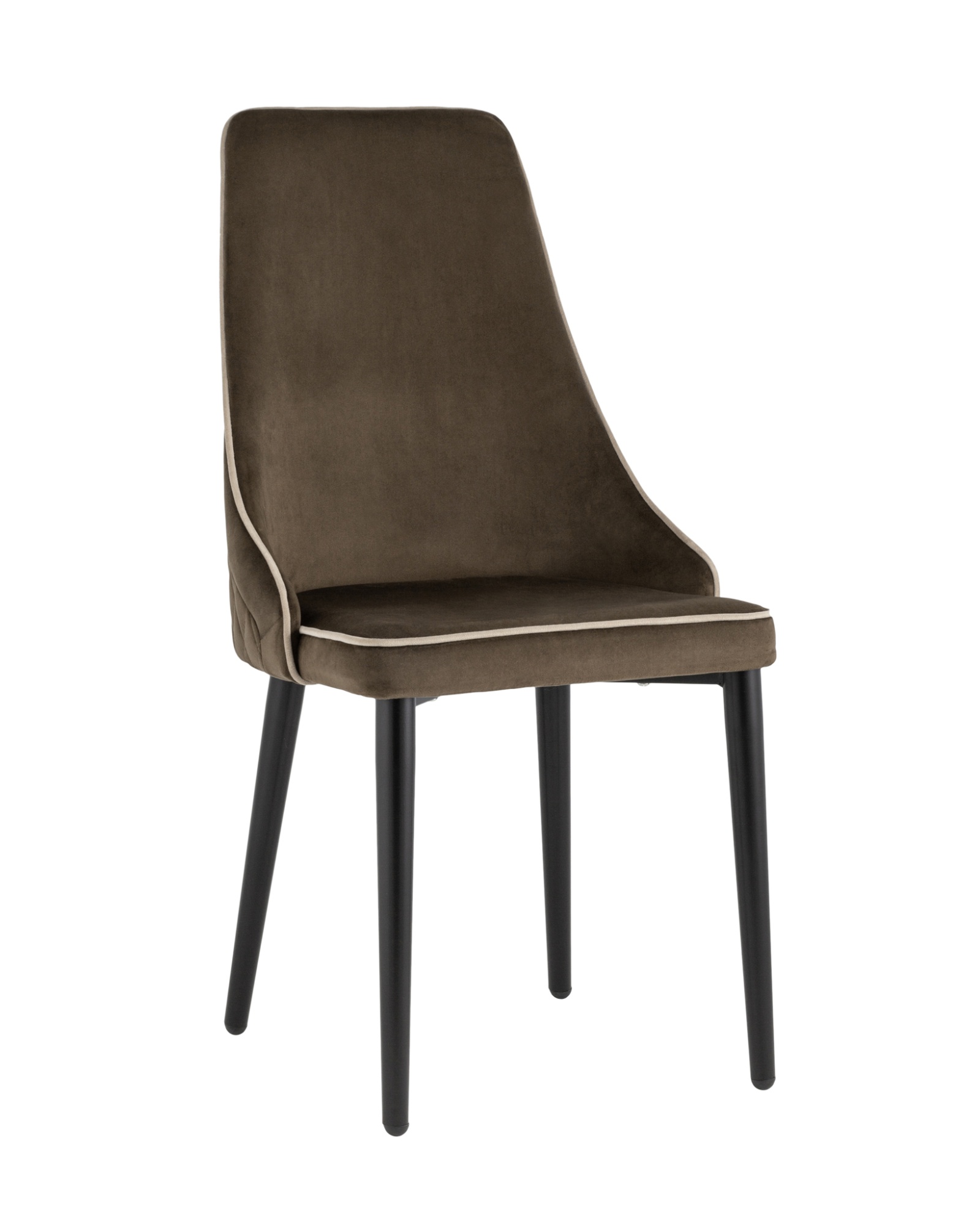 Стул Луис с кантом велюр коричневый Stool Group