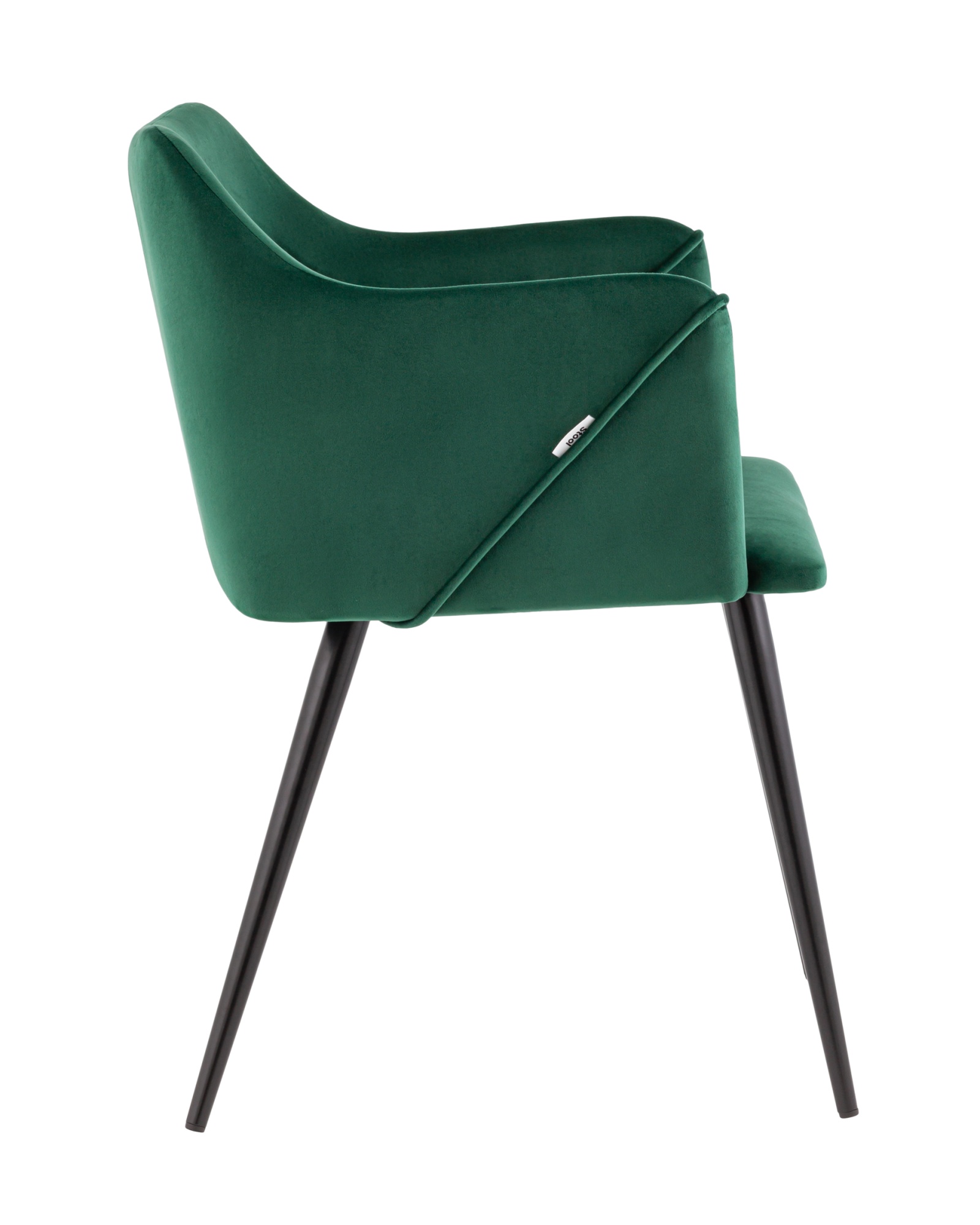Стул с подлокотниками Джоэл велюр зелёный Stool Group