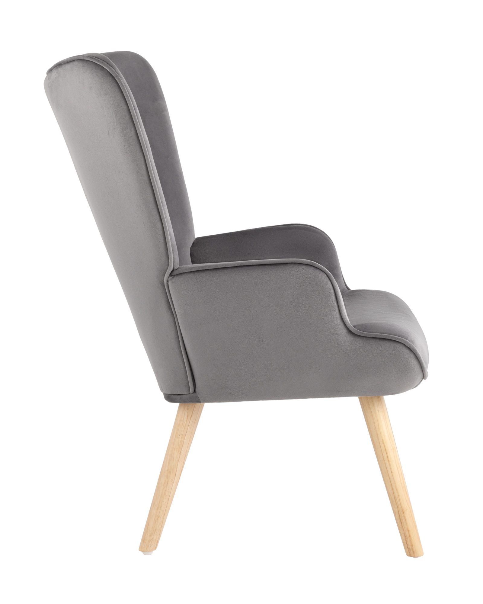 Кресло Хью велюр серый Stool Group