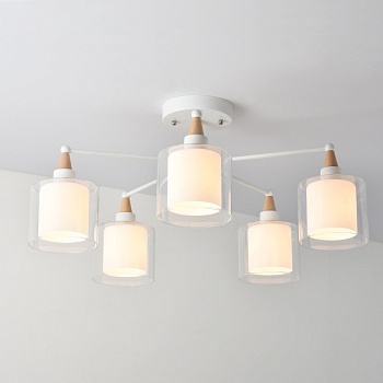 Люстра на штанге RICE D60 White by ImperiumLoft