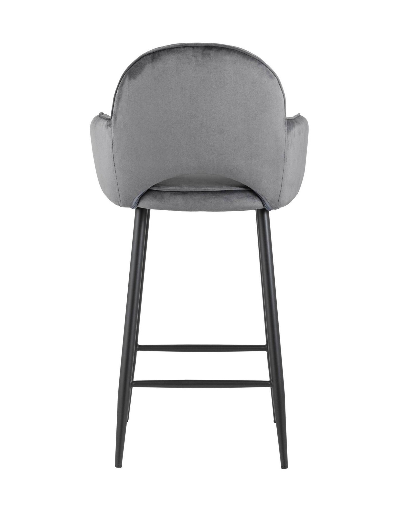 Стул полубарный Венера диамант велюр серый Stool Group