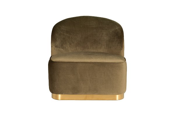 Кресло велюровое XXL темно-оливковое с золотом Garda Decor 46AS-AR3330-DOLV