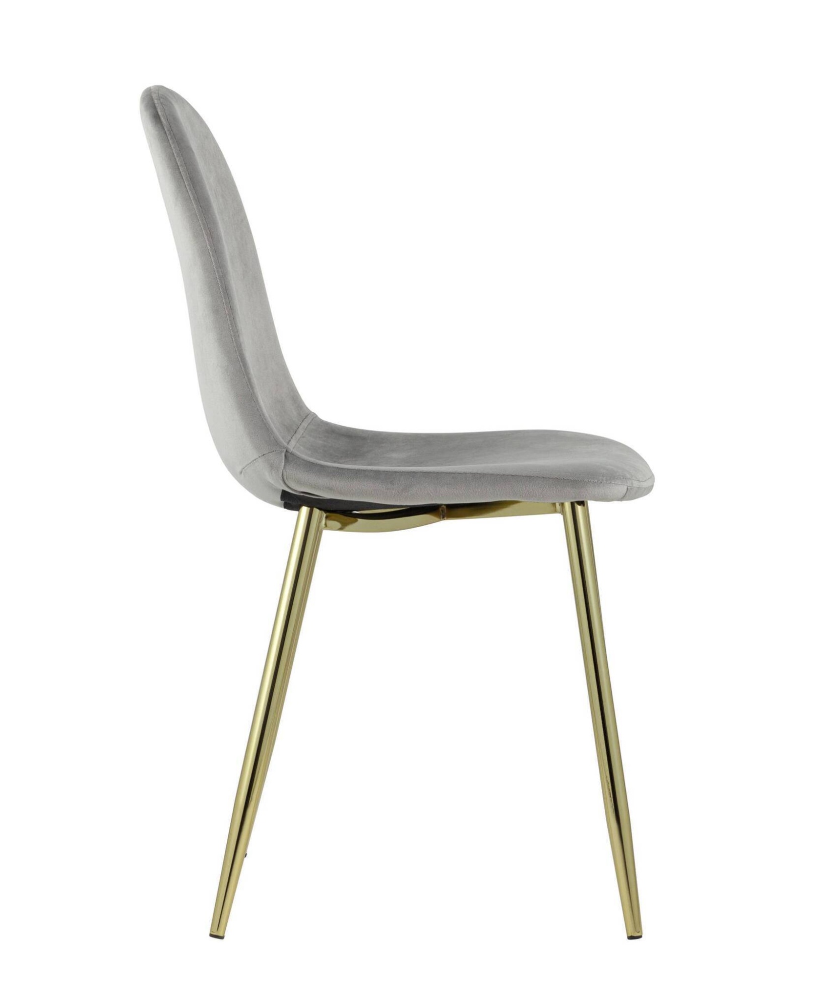 Стул Валенсия велюр серый золотые ножки Stool Group