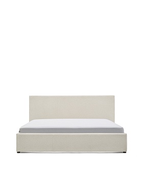 Кровать Nahiri бежевого цвета из шенилла с ящиком для хранения 150 x 200 см La Forma (ex Julia Grup)