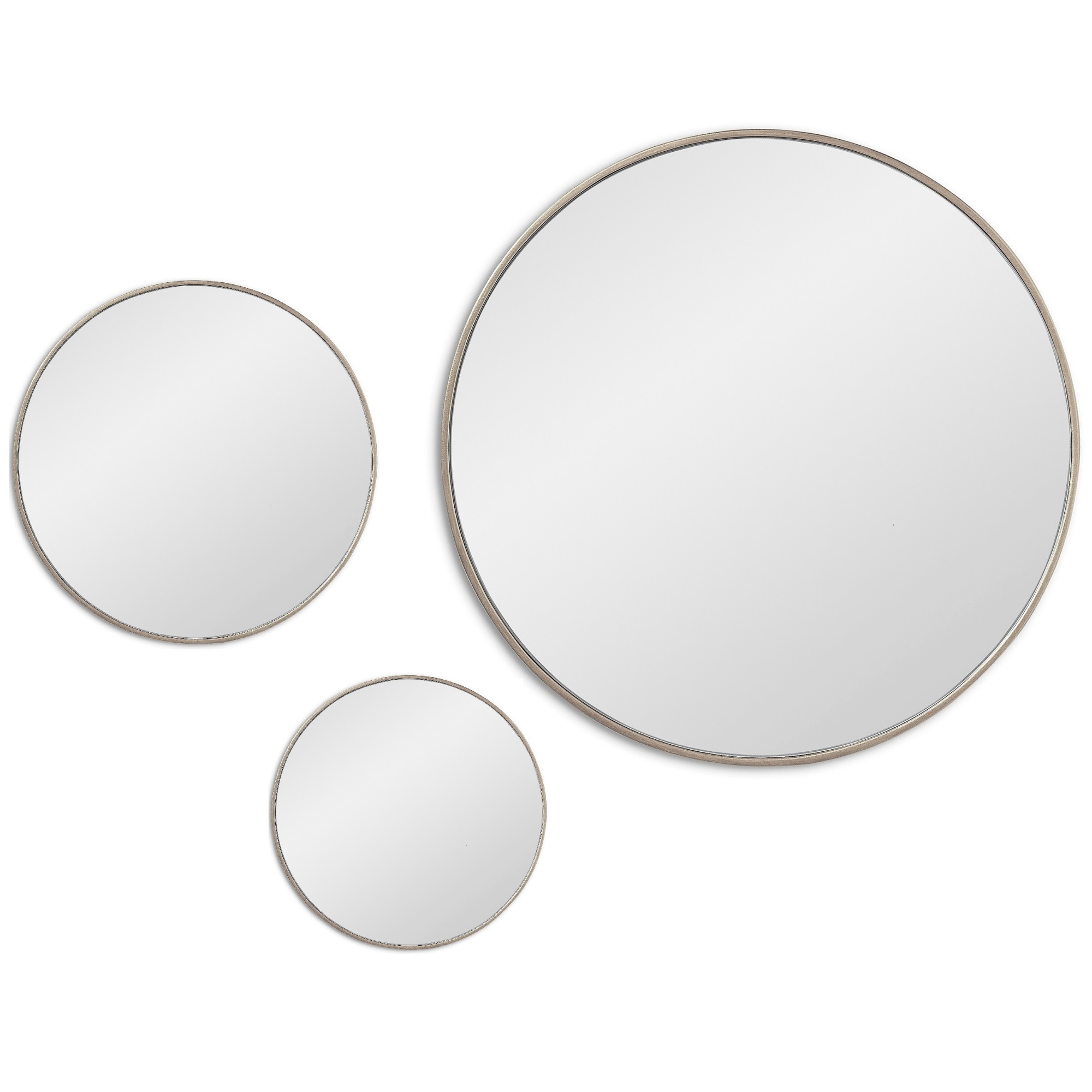 Jupiter Silver Сет из 3-х зеркал Ø70, Ø40, Ø30 см Art-Zerkalo SM017SL