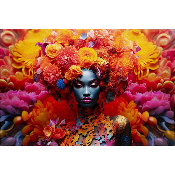 Картина стеклянная Flowers Dream Women 80x120cm KARE 56573