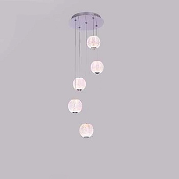 Подвесной светильник STORMS MORE L5 Chrome Диск by ImperiumLoft