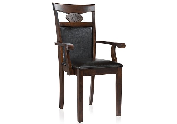 Стул деревянный Woodville Кресло Luiza dirty oak / dark brown 1996