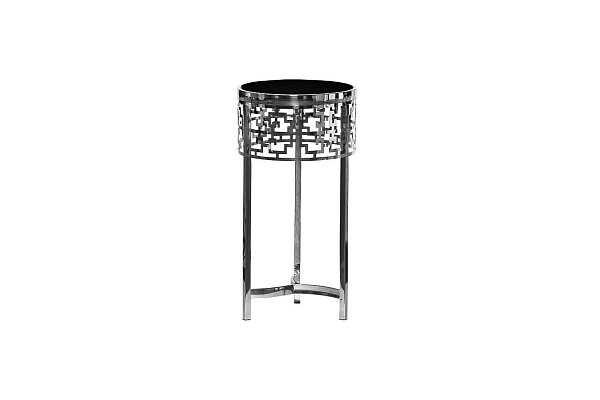 Журнальный стол круглый серебряный Garda Decor 13RXFS5080L-SILVER