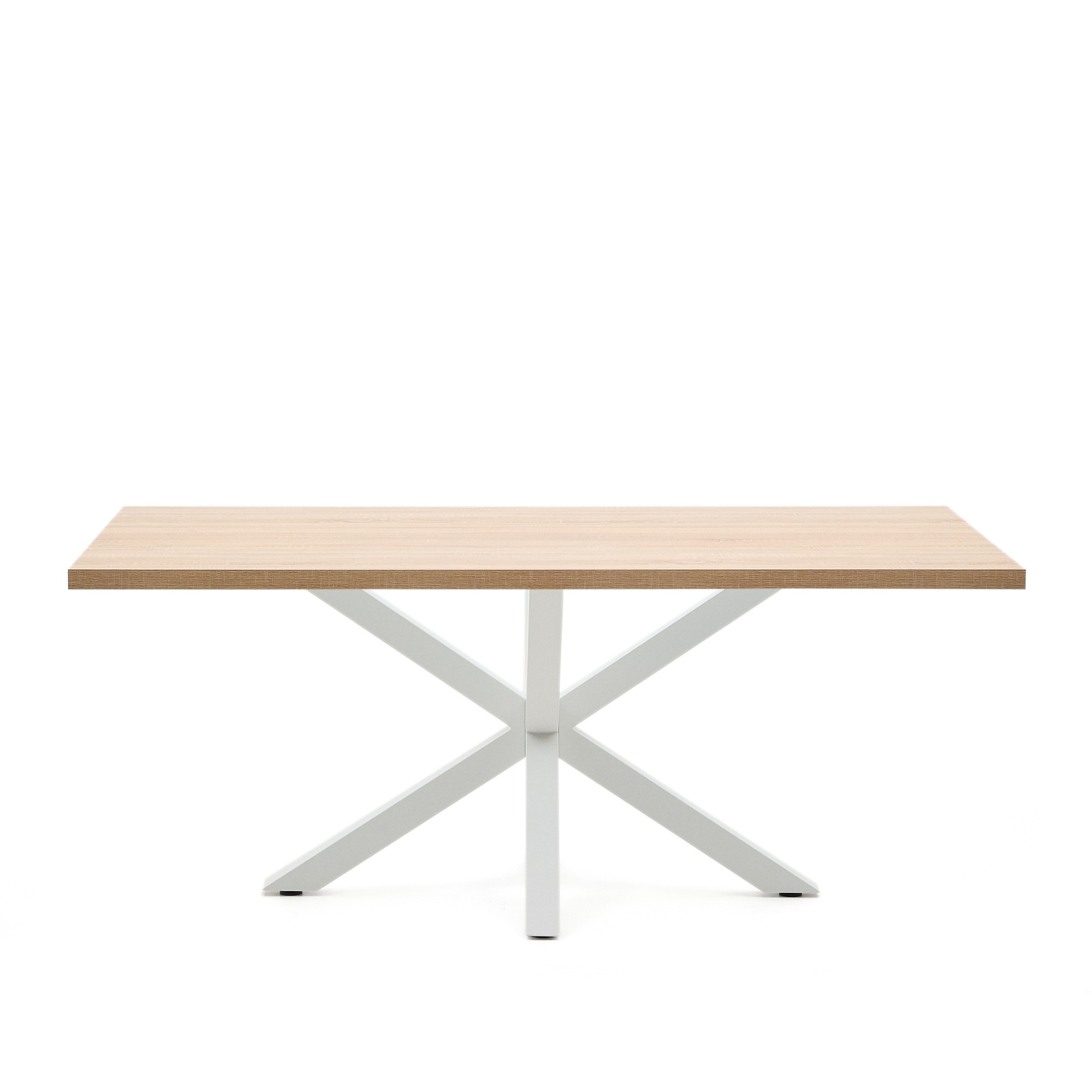 Стол Arya деревянный с белыми стальными ножками 200x100 La Forma (ex Julia Grup)