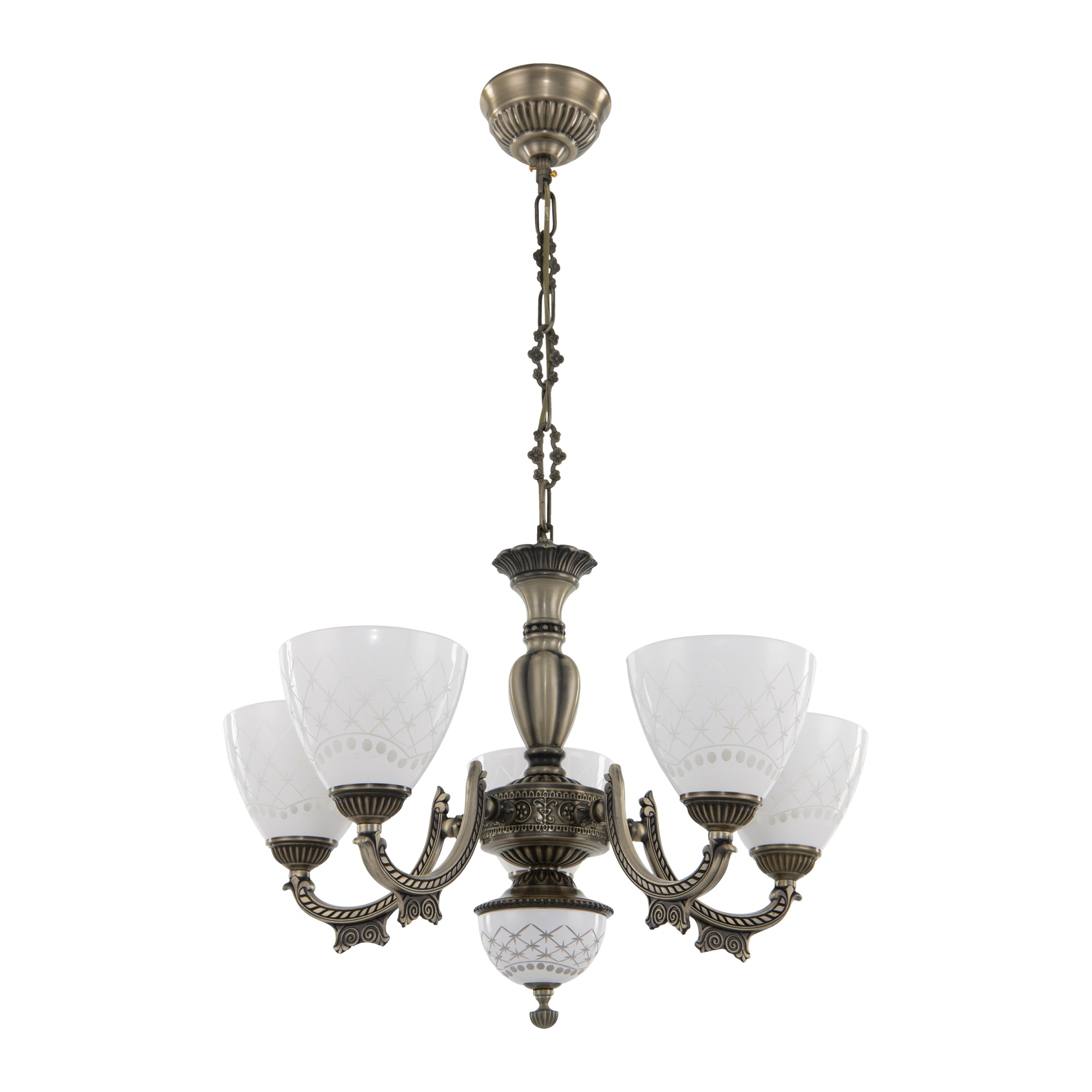 Люстра с плафонами 343837/5 AB Arte Milano