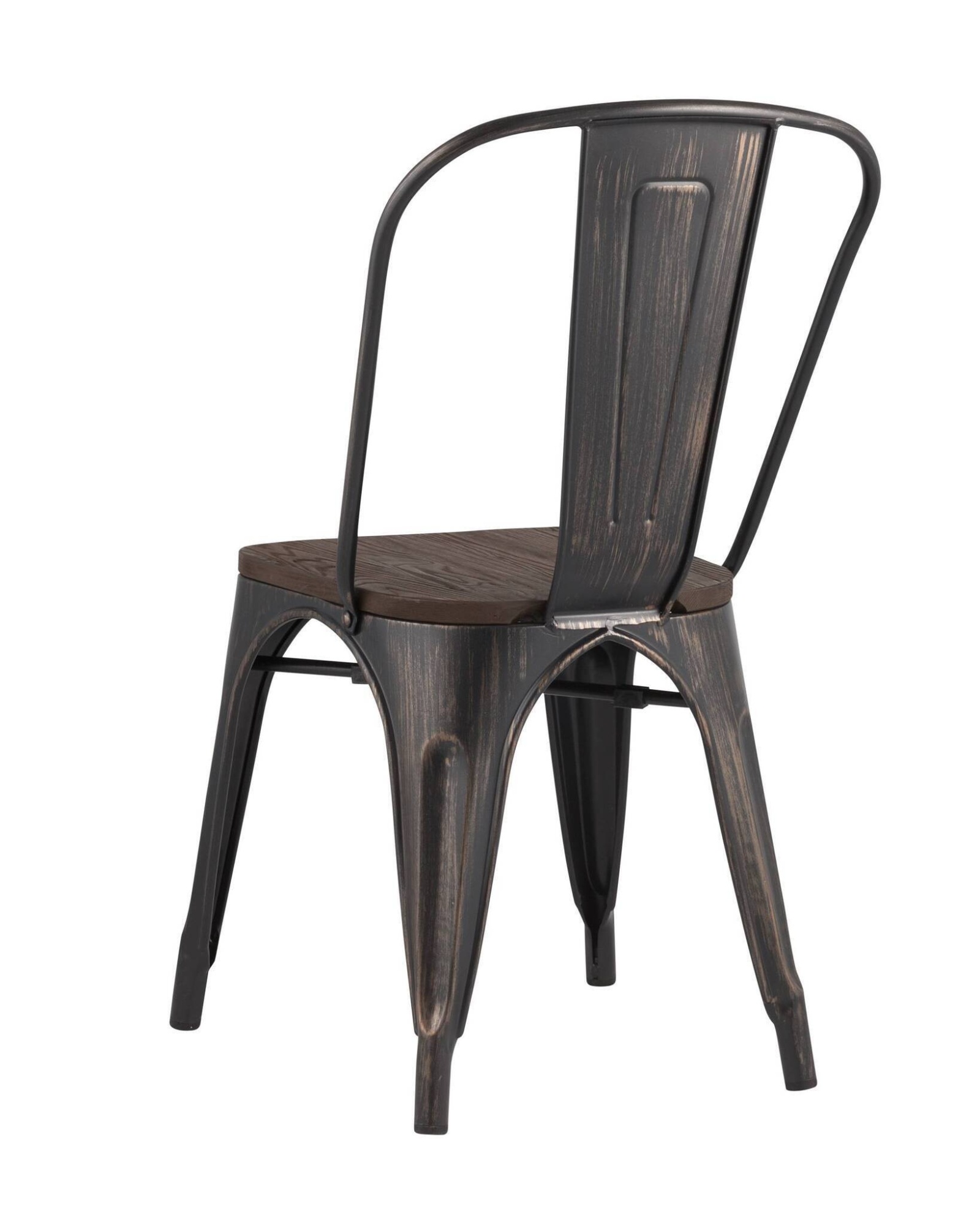 Стул TOLIX WOOD черный патина золото Stool Group