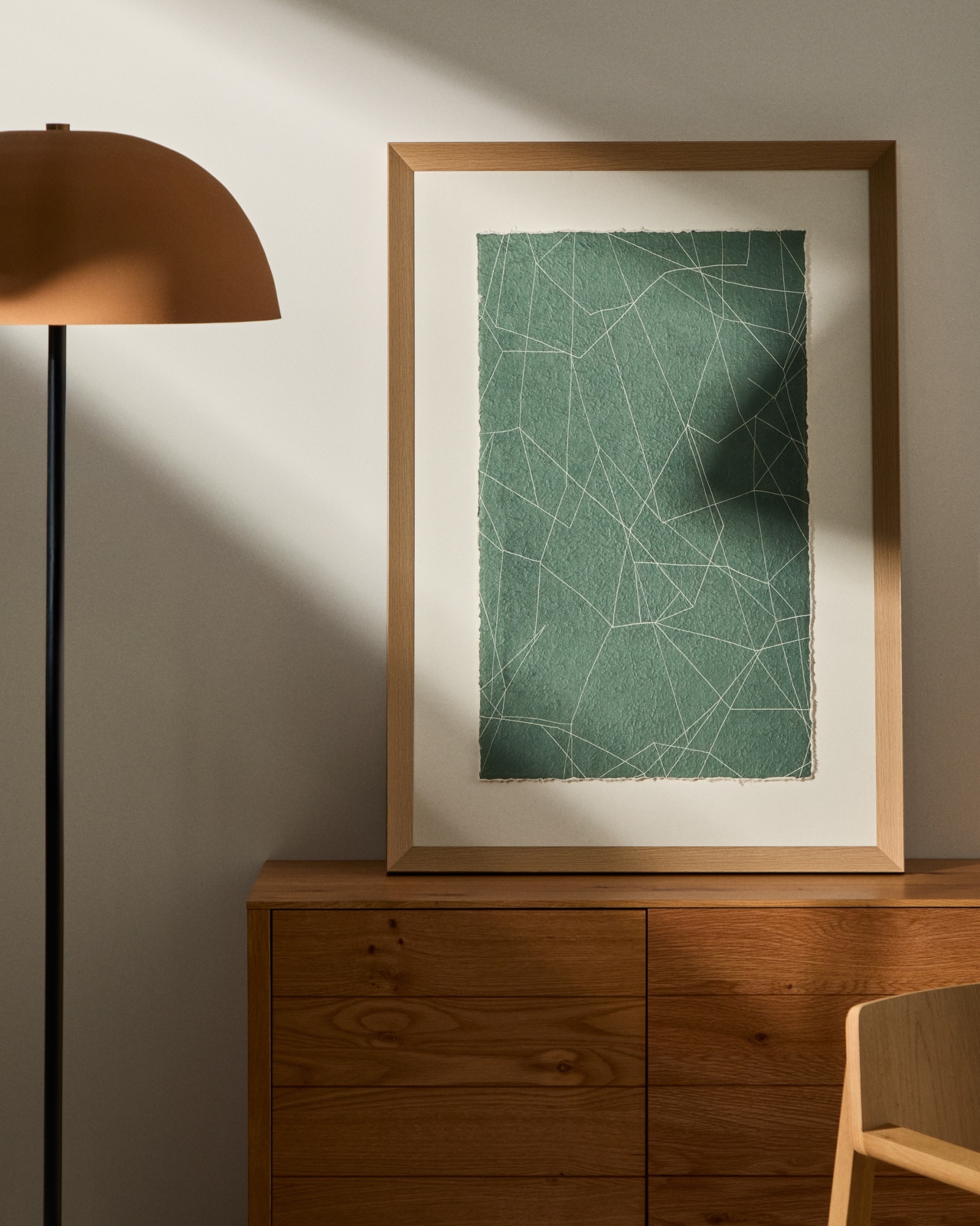 Durkan Абстрактная картина на переработанной бумаге зеленая 100 x 70 см La Forma (ex Julia Grup)